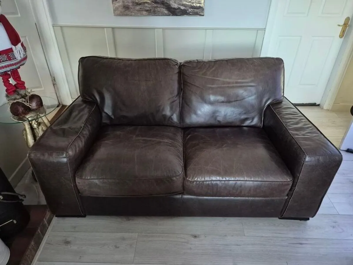 3 + 2 Seater Natuzzi Vincenzo real italian leather - Image 4