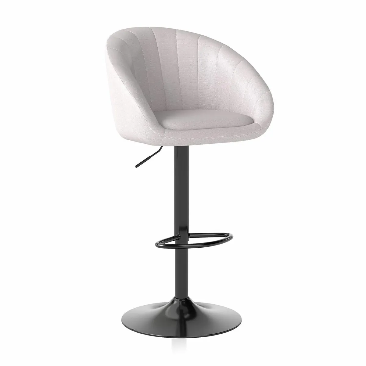 Bar Stools Height Adjustable Swivel Stool Linen - Image 1