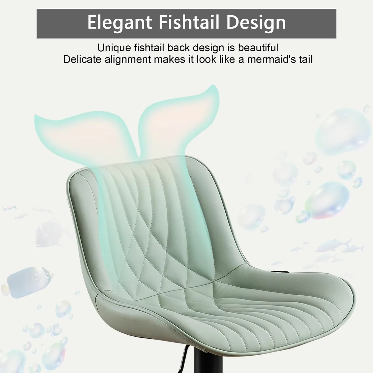 Bar Stools Breakfast Chairs with Back PU Leather - Image 3