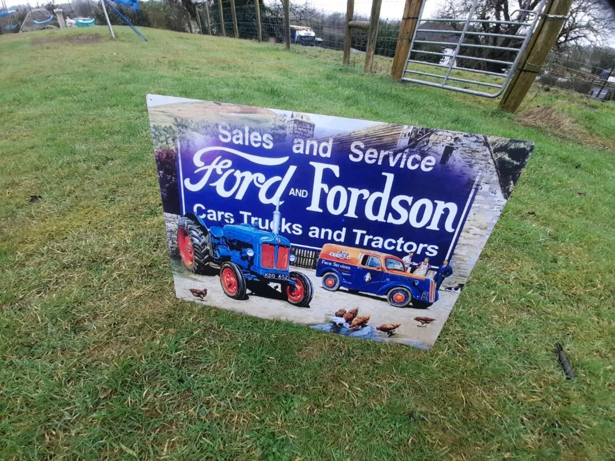 Large Ford & Fordson Tin Sign - Image 3