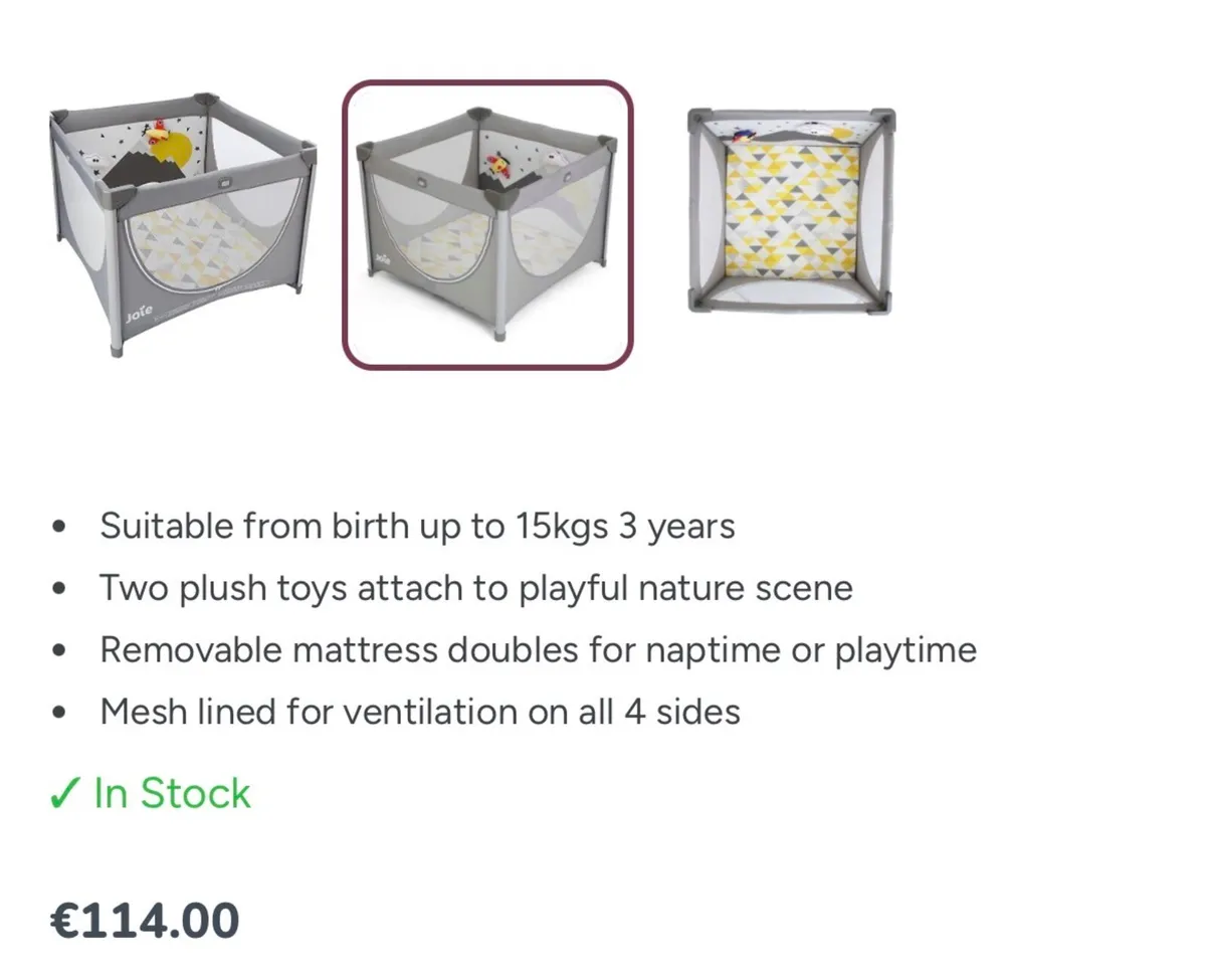 Joie play pen - Image 2