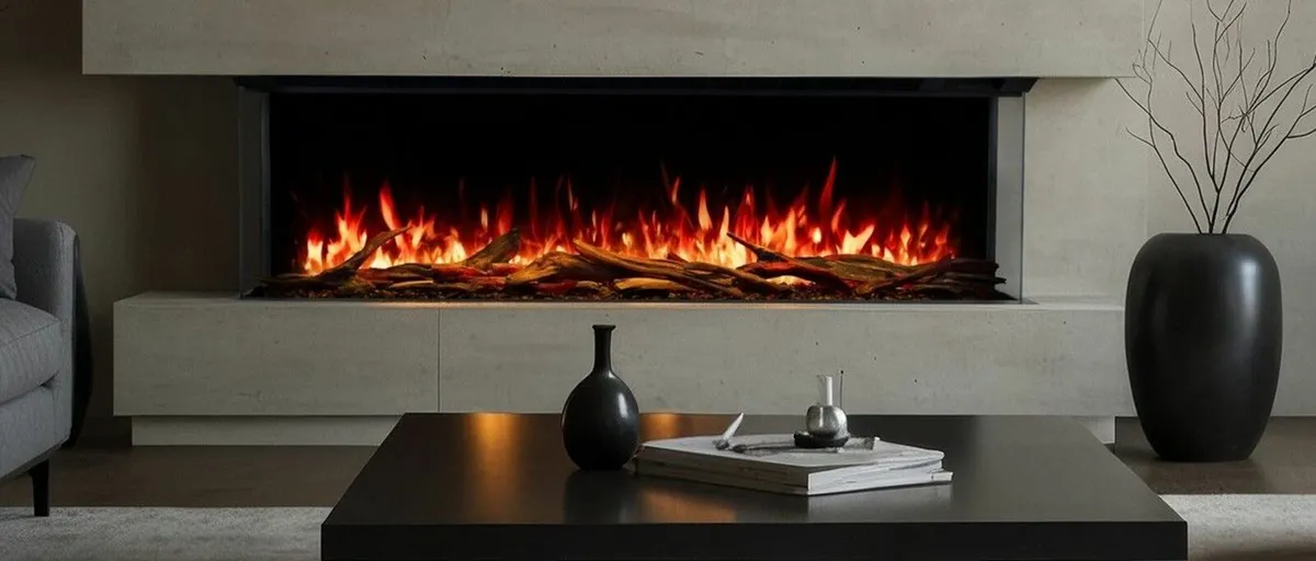 60" 3 sides electric fireplace. FREE DELIVERY - Image 1