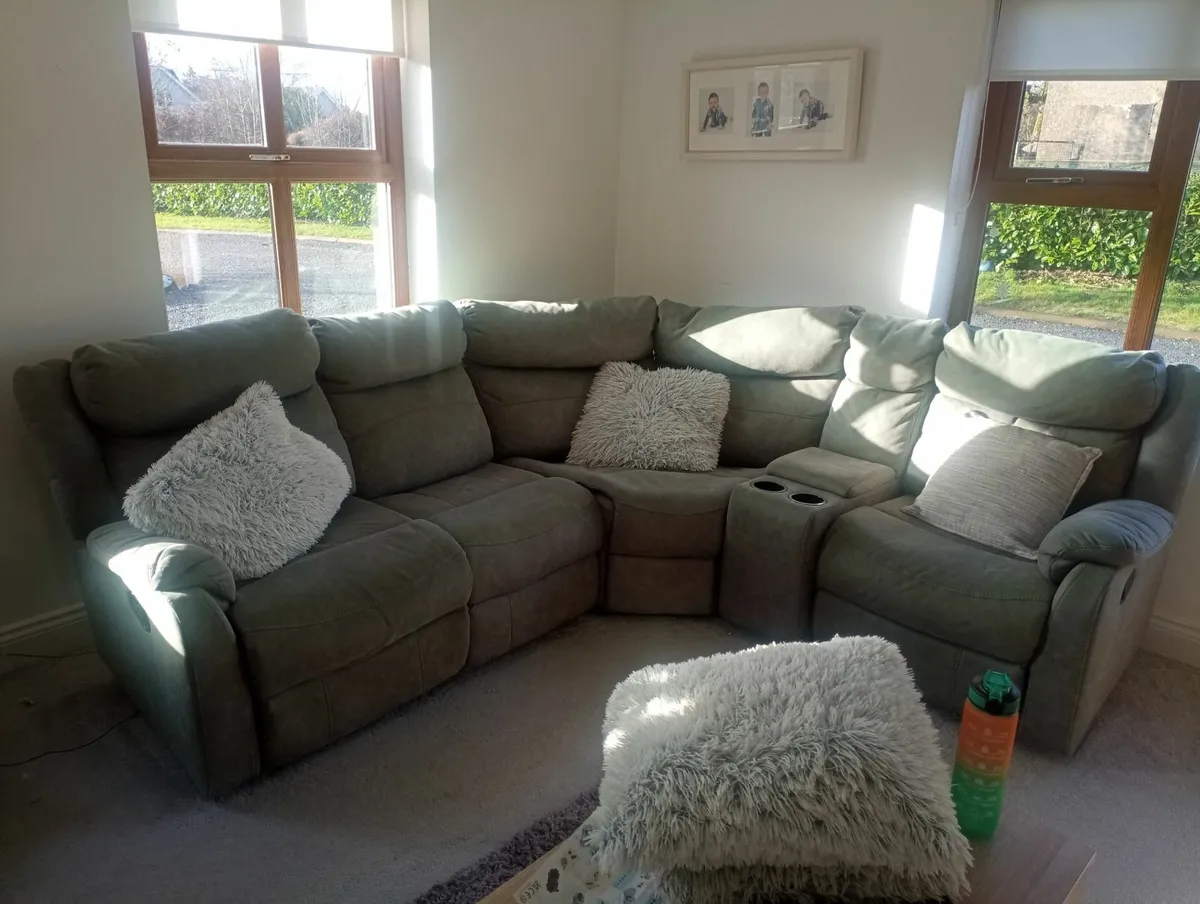 Corner sofa (grey) - Image 1