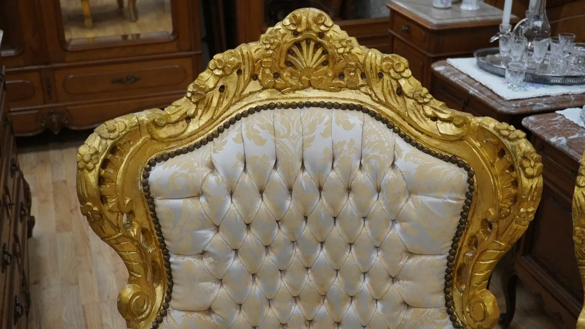 Royal Gold Baroque Armchairs - Image 4