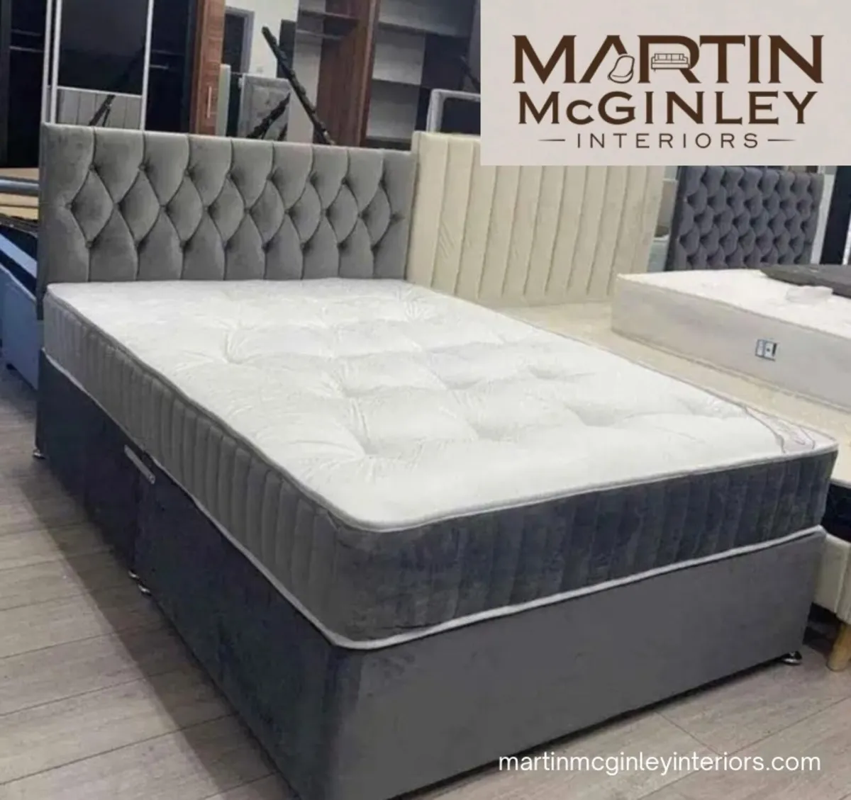 King Size Chesterfield Divan Beds - Image 1