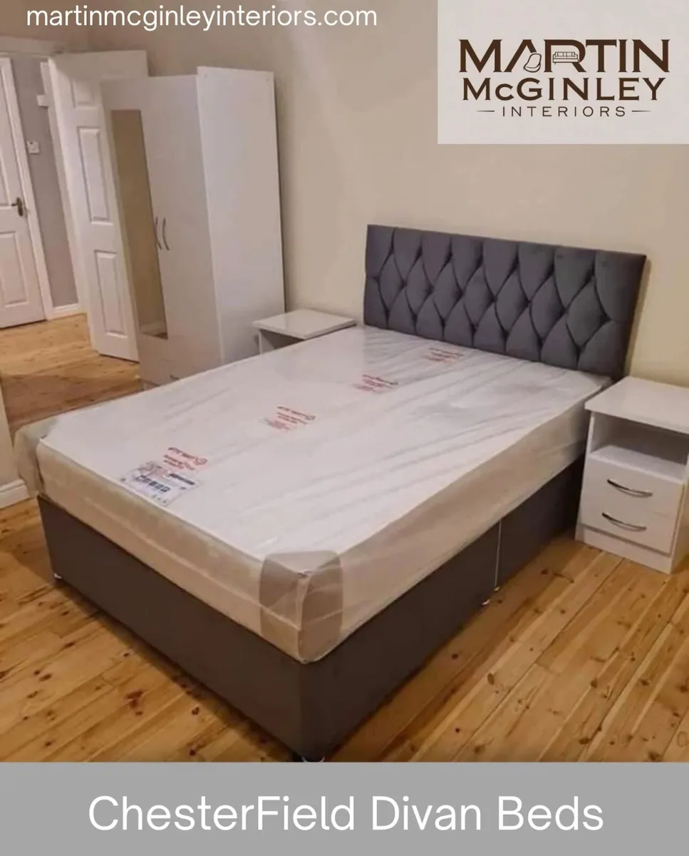 King Size Chesterfield Divan Beds - Image 2