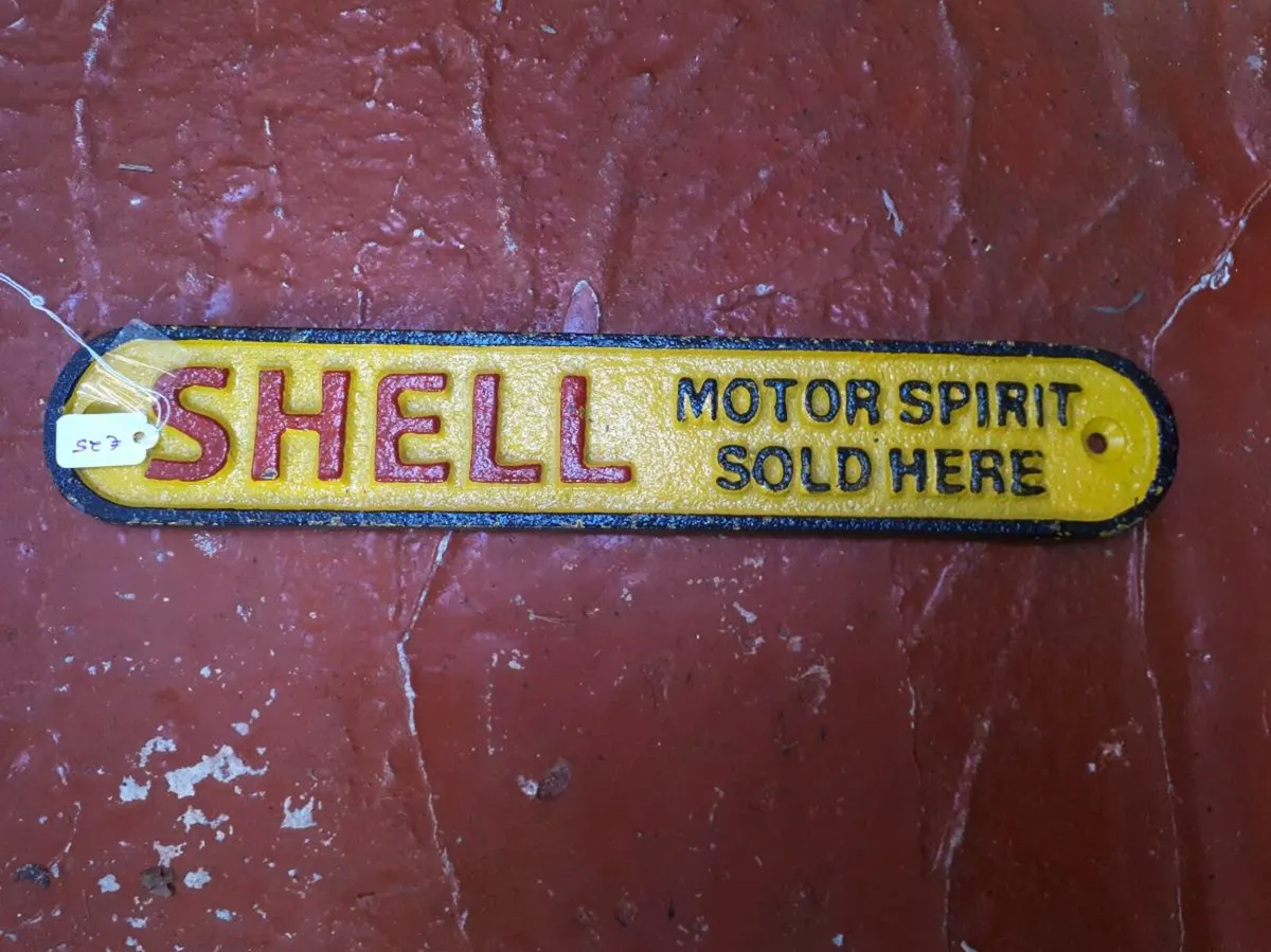 Shell Cast Iron Sign - Image 2