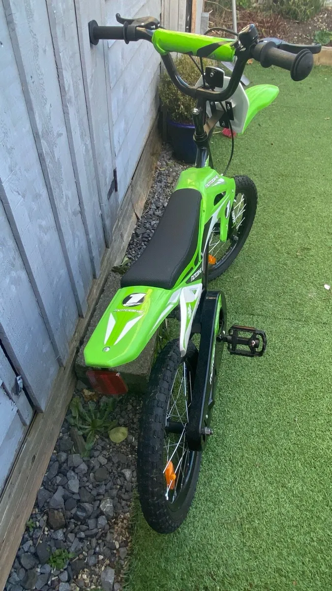 Moto X Motocross-Style Bike 16” wheel Green - Image 2