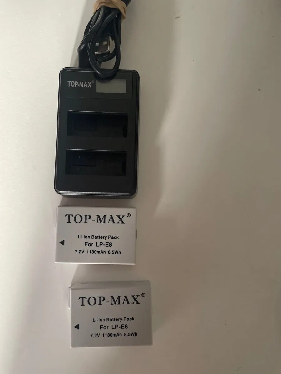 Replacement battery LP E8 for canon cameras - Image 1