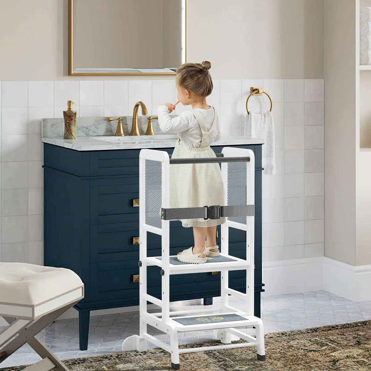 Kids Standing Tower - Nursery Step Stool with - Image 4
