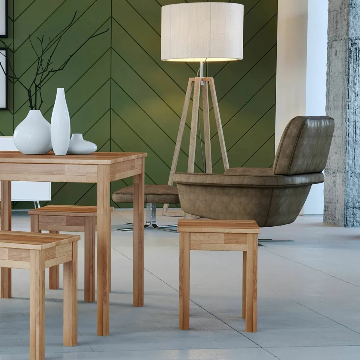 Tomas Solid Wood Stool - Durable and Sturdy - Image 2