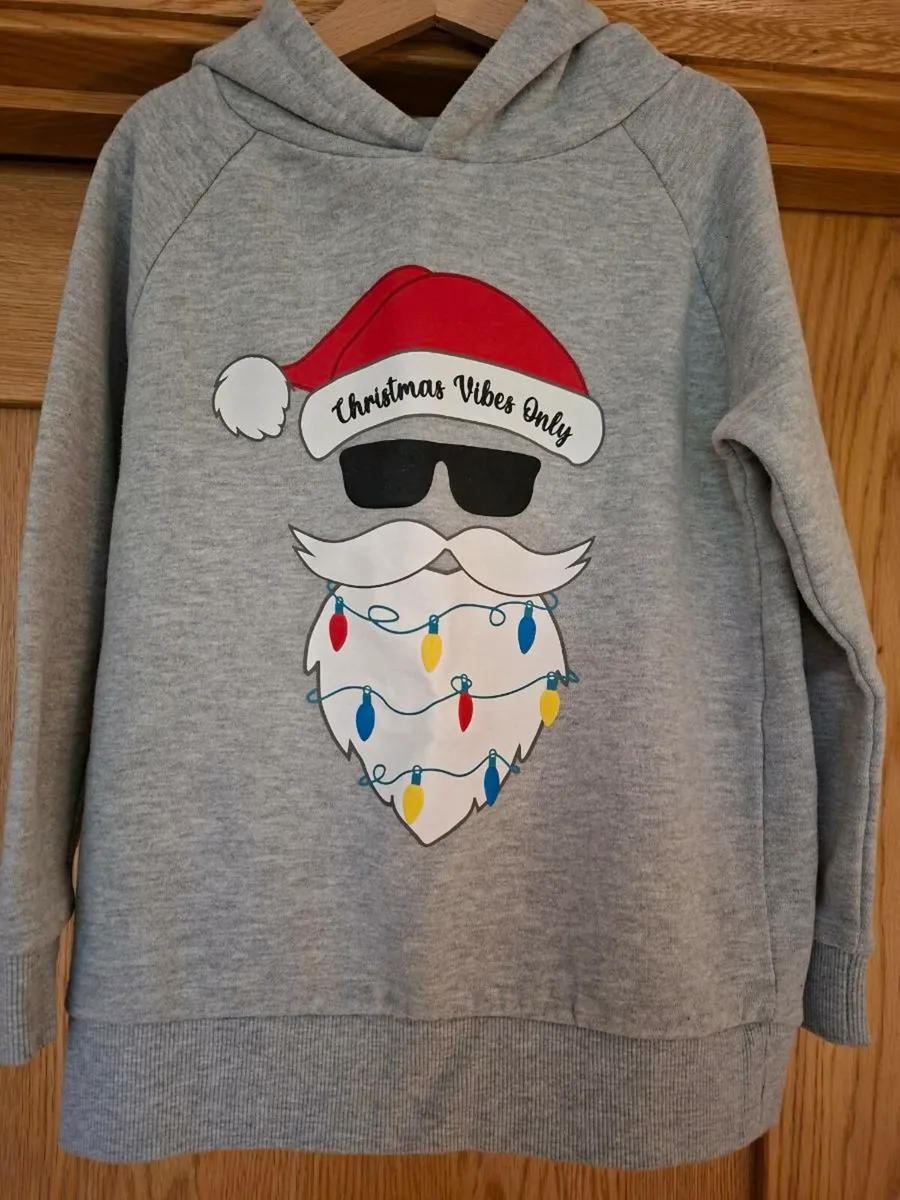 Kids Christmas Grey Hoodie - Image 1
