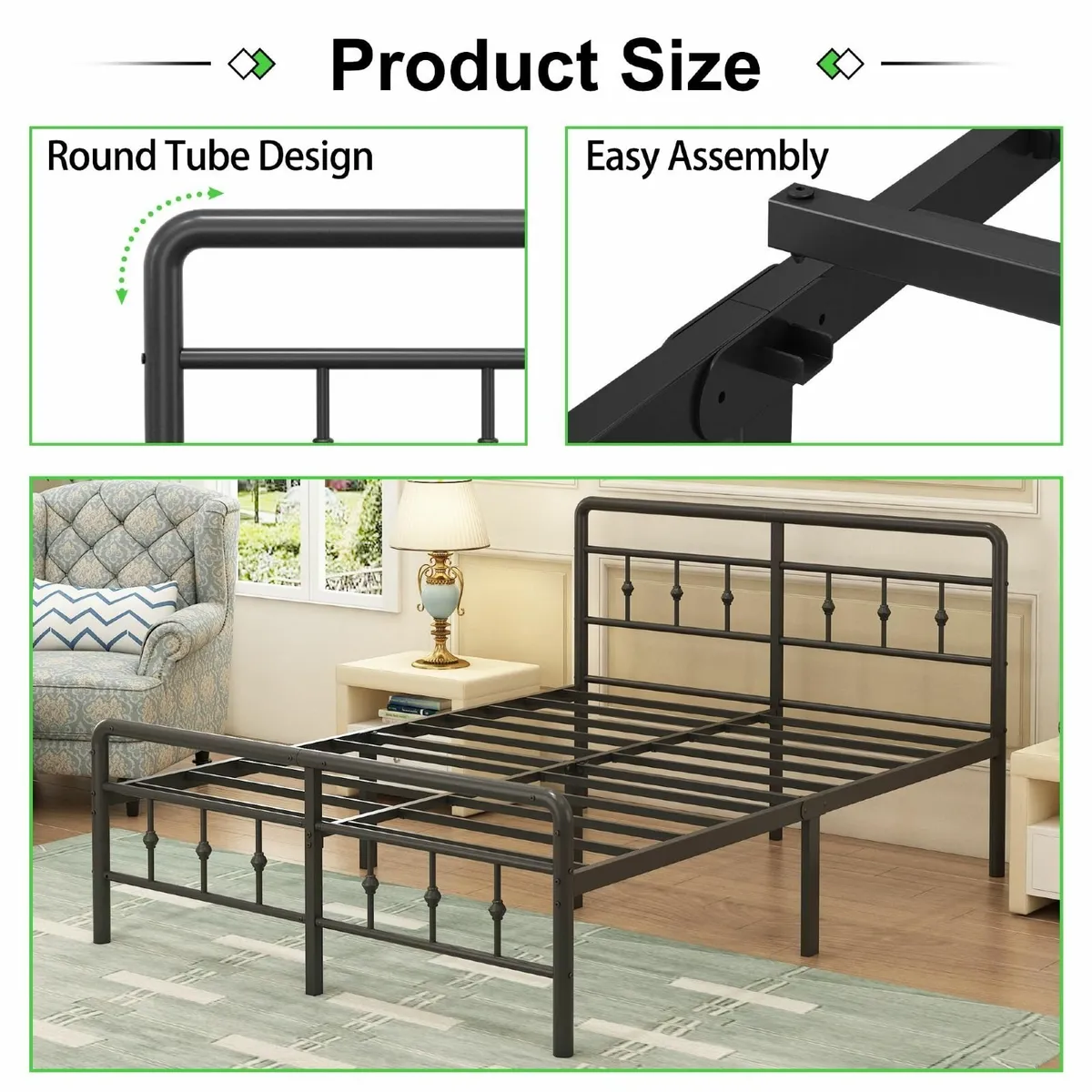 Small Double Bed Frame 4ft with Victorain - Image 4