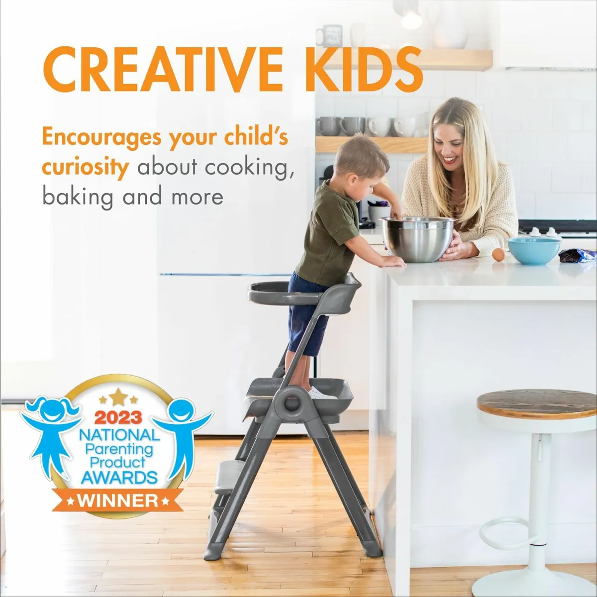 Pivot Toddler Tower - Folding Step Stool for Kids - Image 3