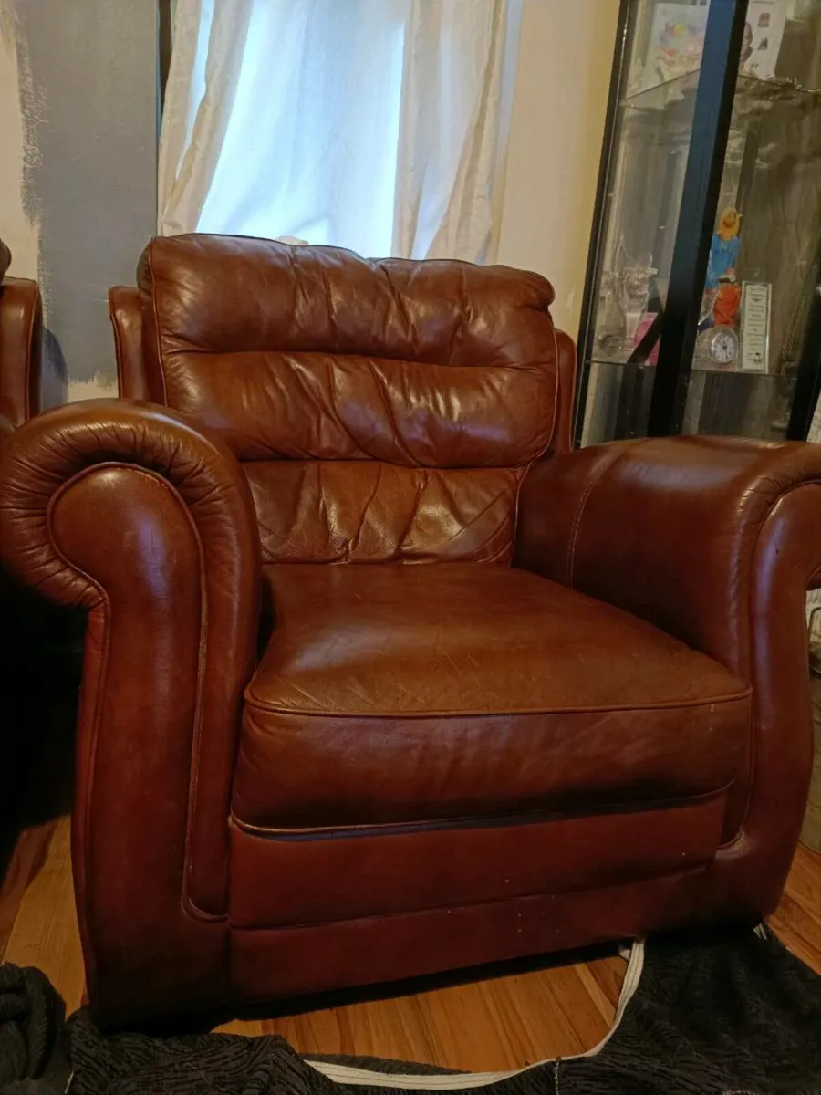 Leather armchair,USED for FREE - Image 4
