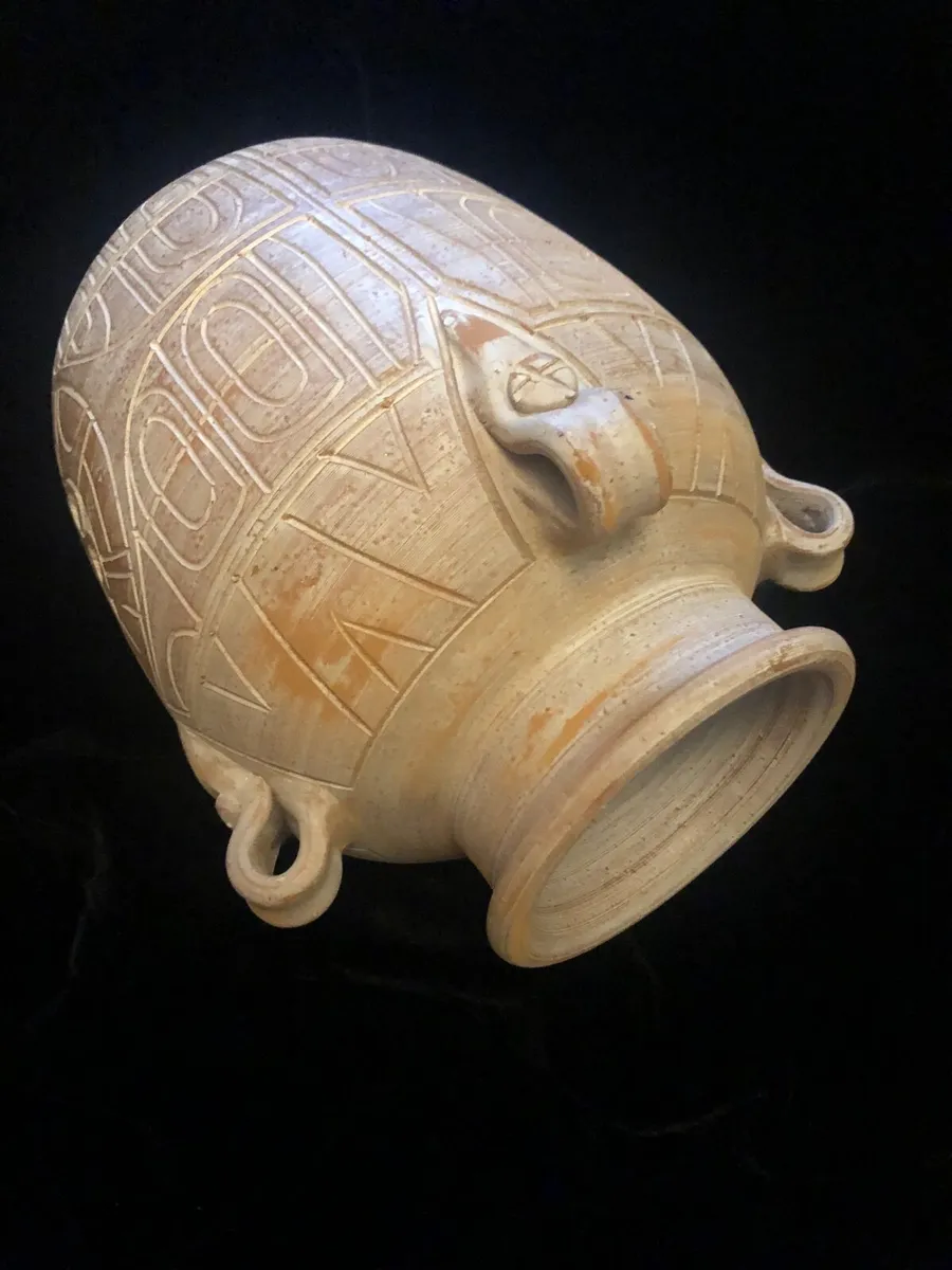 Decorative Four Handled Ceramic Pot - Image 1