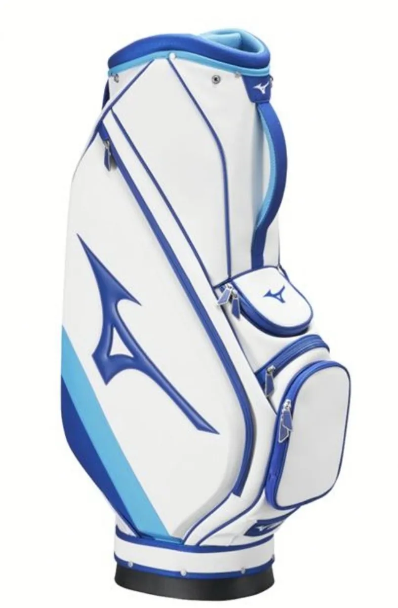 MIZUNO TOUR STAFF CART BAG WHITE - BLUE - Image 1