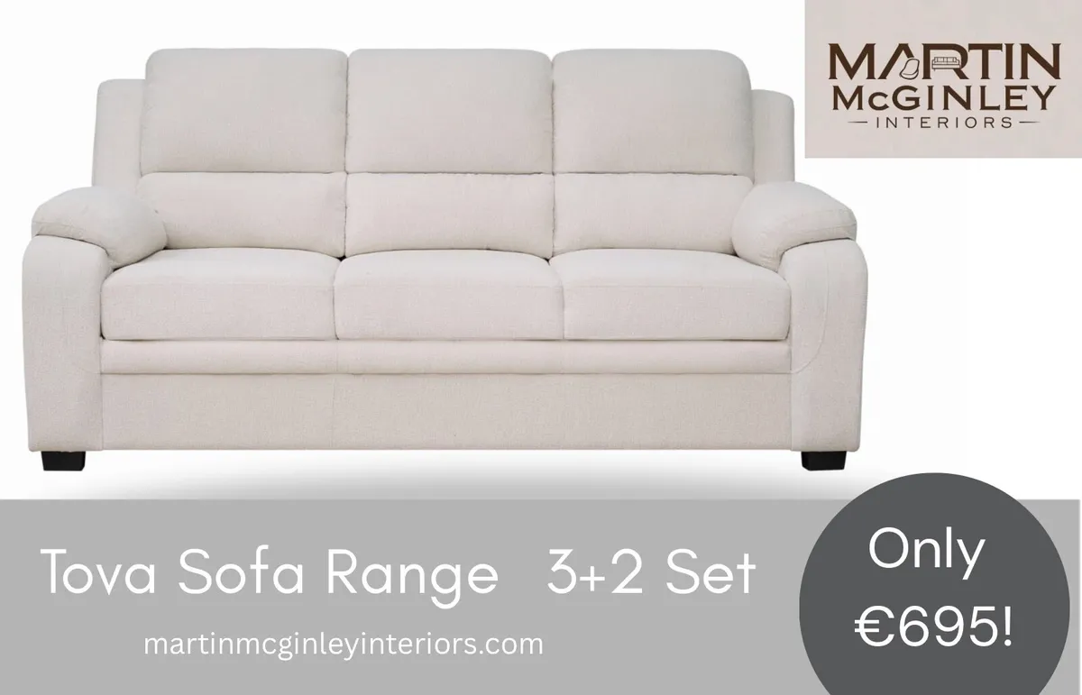 New Tova 3+2 Fabric Sofa Sets - Image 4