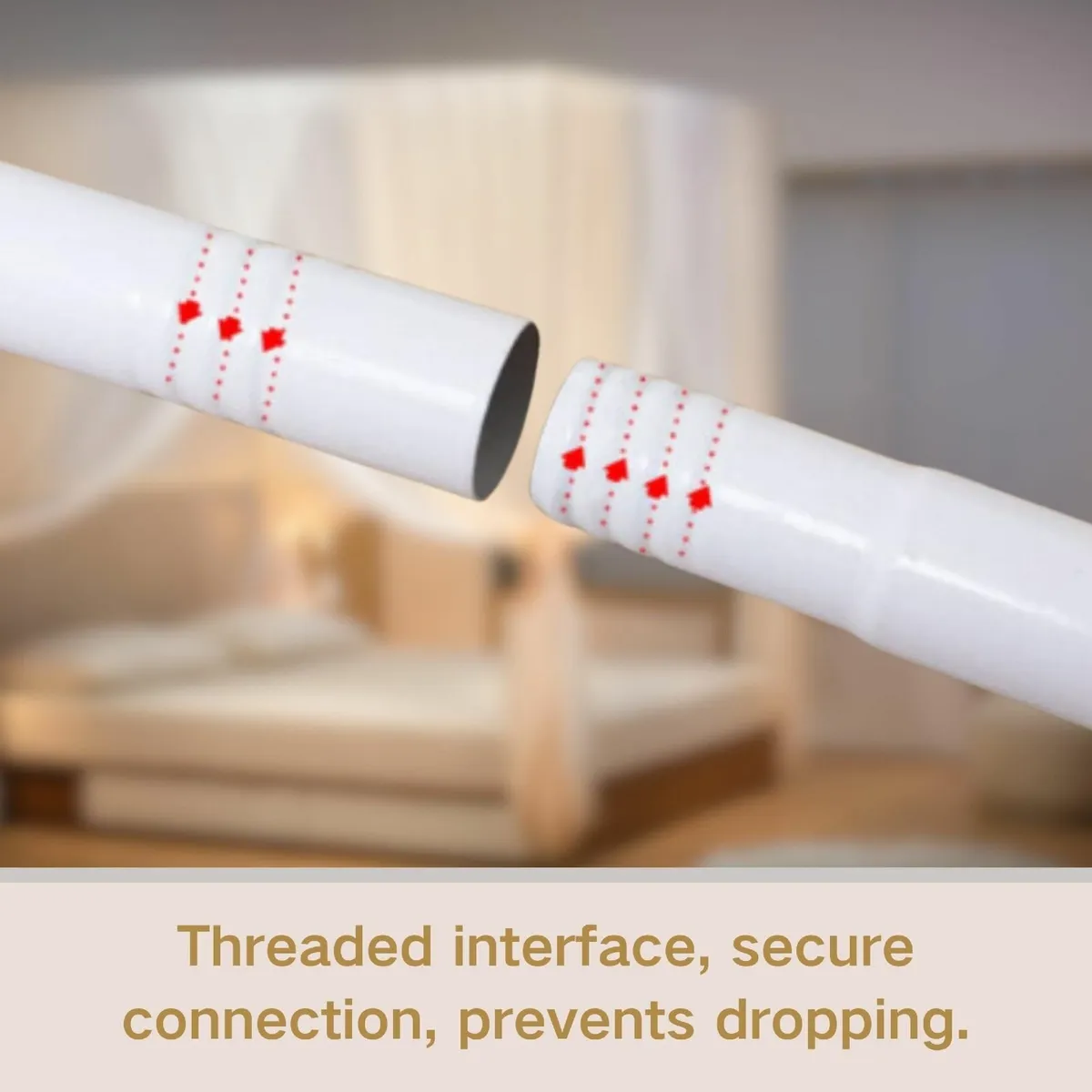 Double Bed Canopy Frame White Four Poster W135 x - Image 4