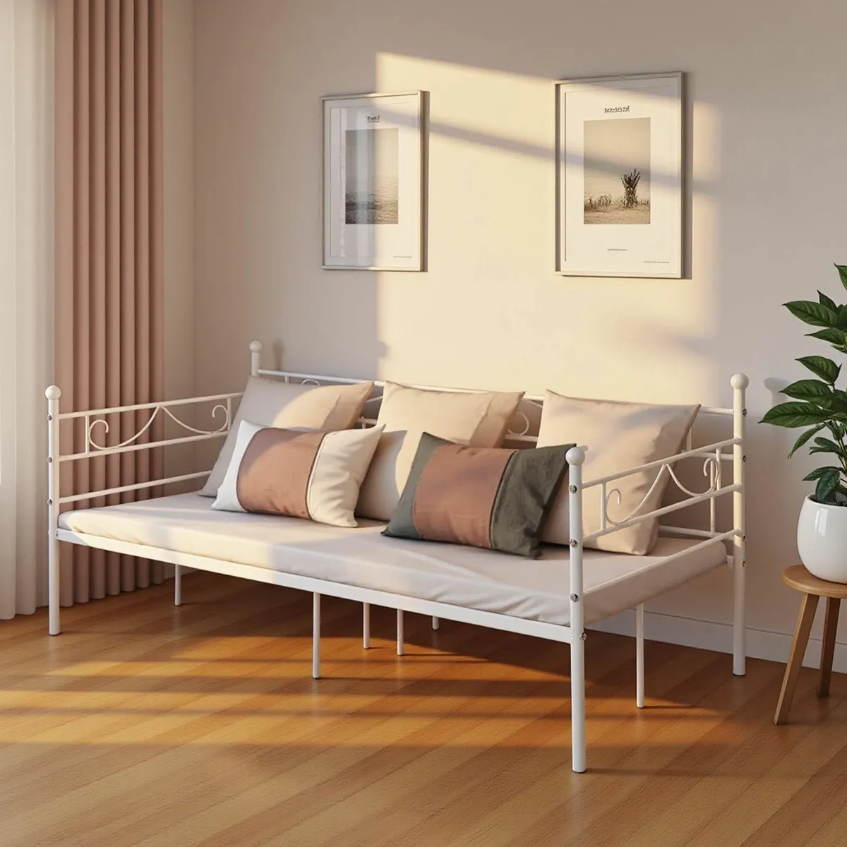 90 x 190cm Day Bed Frame Single with Headboard - Image 1