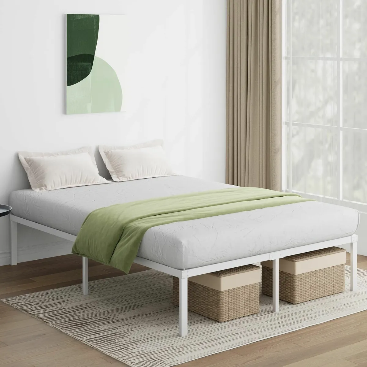 30.5cm Metal Small Double Bed Frame Platform - Image 2