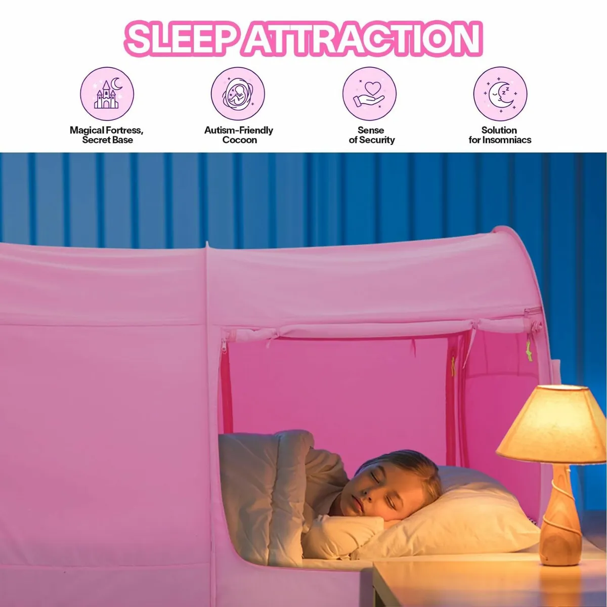 Bed Canopy Dream Tent Privacy Space Single Size - Image 2