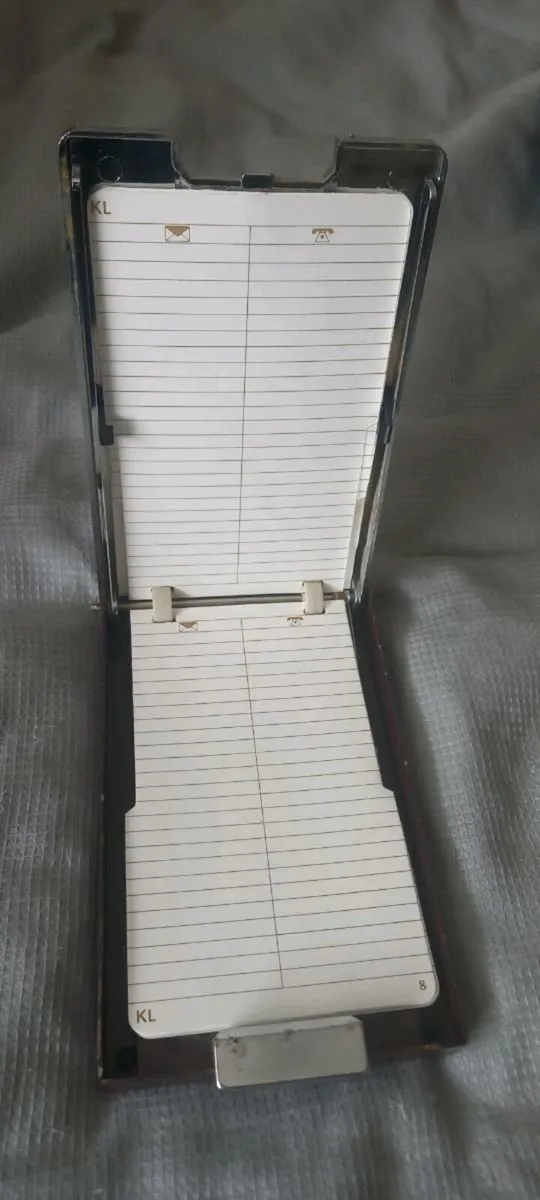 Vintage Japan made flip-open slide address phone - Image 3