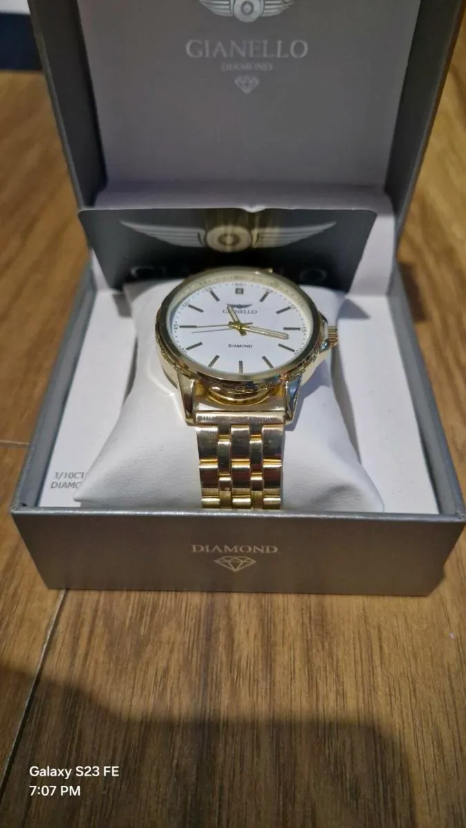 Gianello Gold Plated Stainless Steel Diamond watch - Image 1