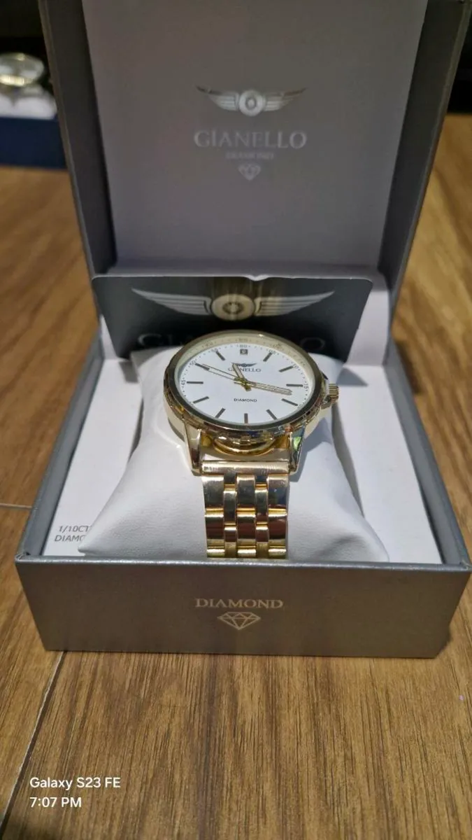 Gianello Gold Plated Stainless Steel Diamond watch - Image 2