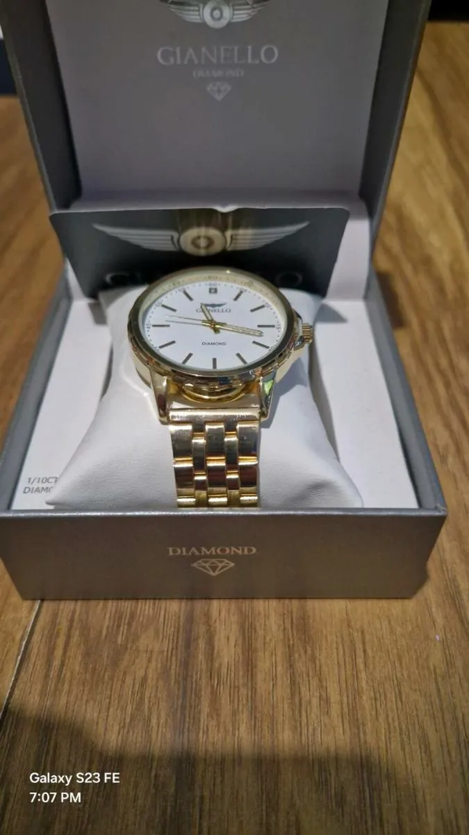 Gianello Gold Plated Stainless Steel Diamond watch - Image 3