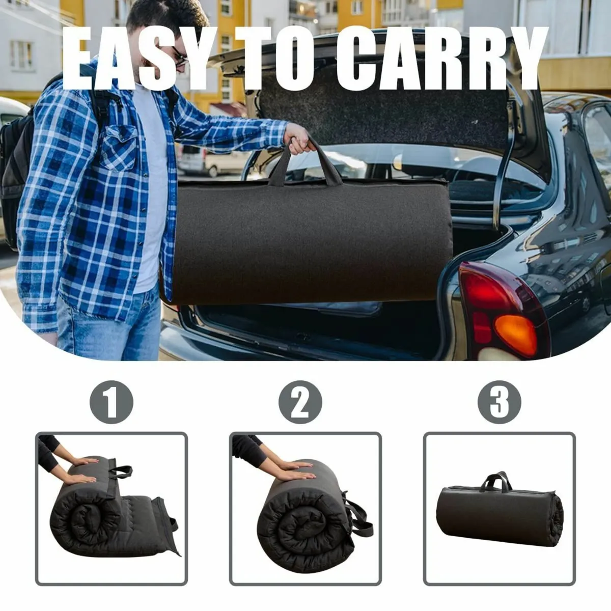 Portable Foldable Futon Mattress Hypoallergenic - Image 3