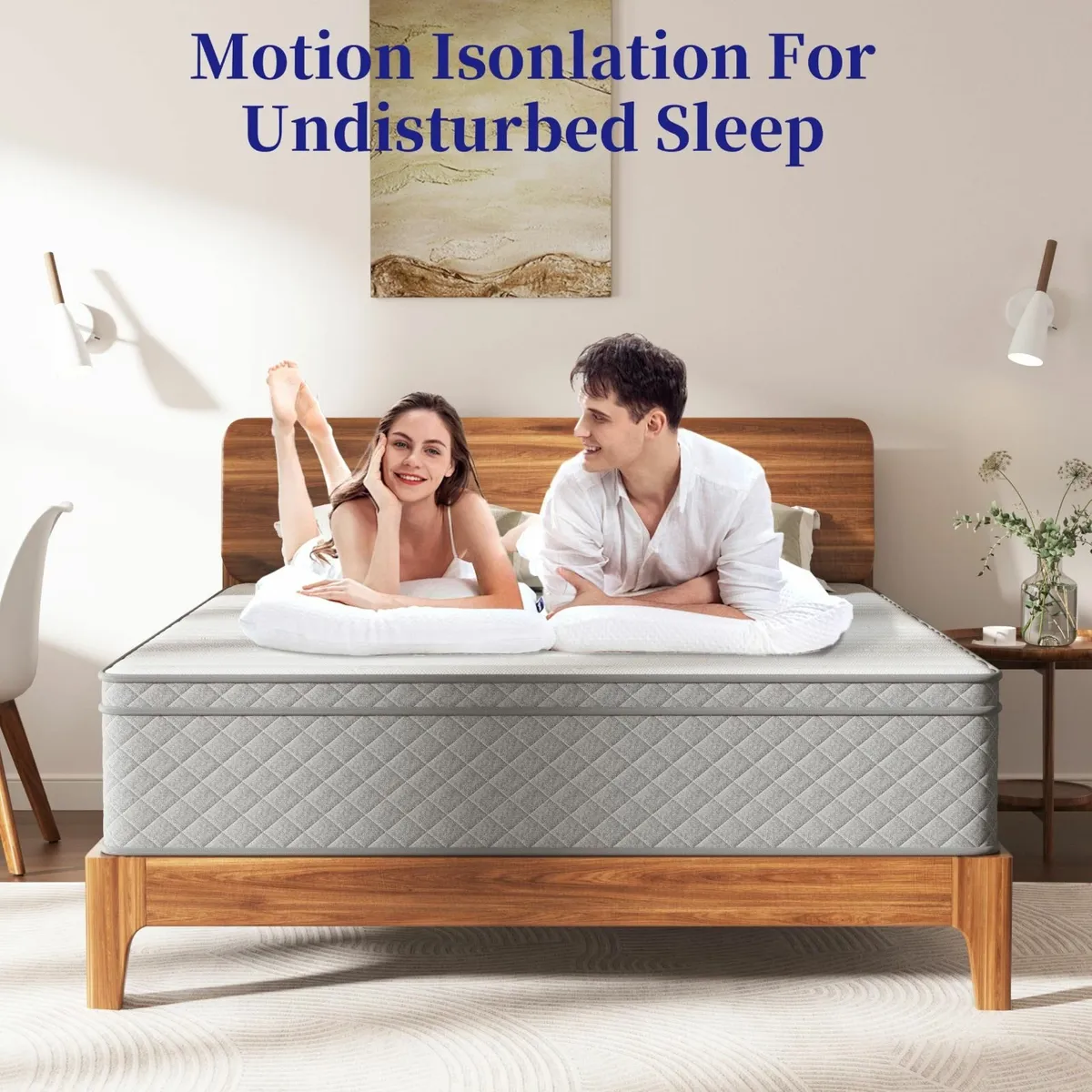 12 Inch Double Mattress 7-Zone Hybrid Bed - Image 2