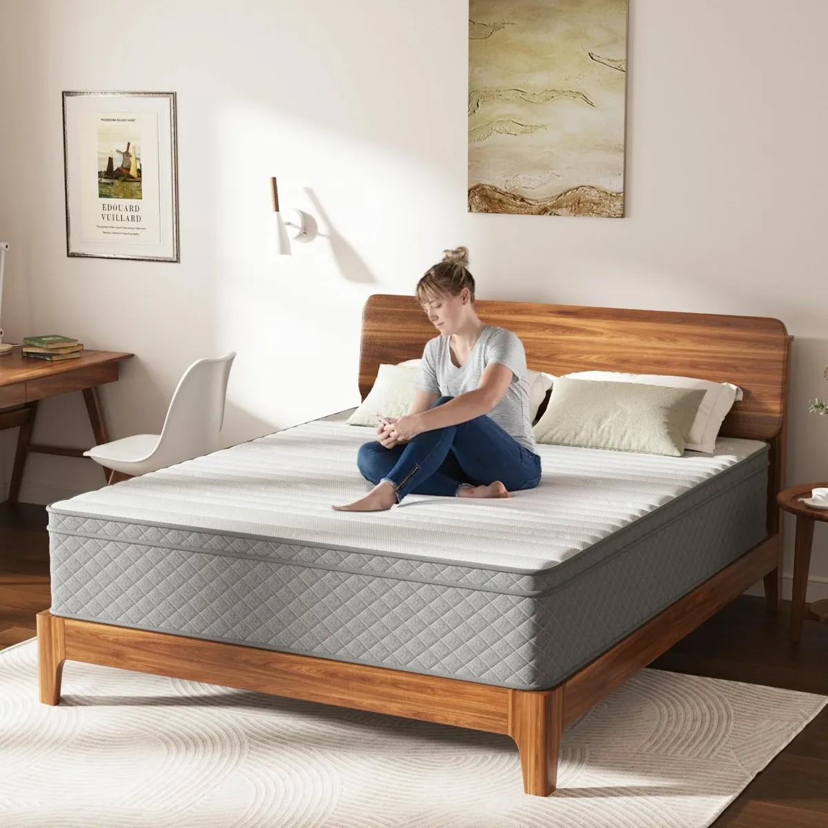 12 Inch Double Mattress 7-Zone Hybrid Bed - Image 3
