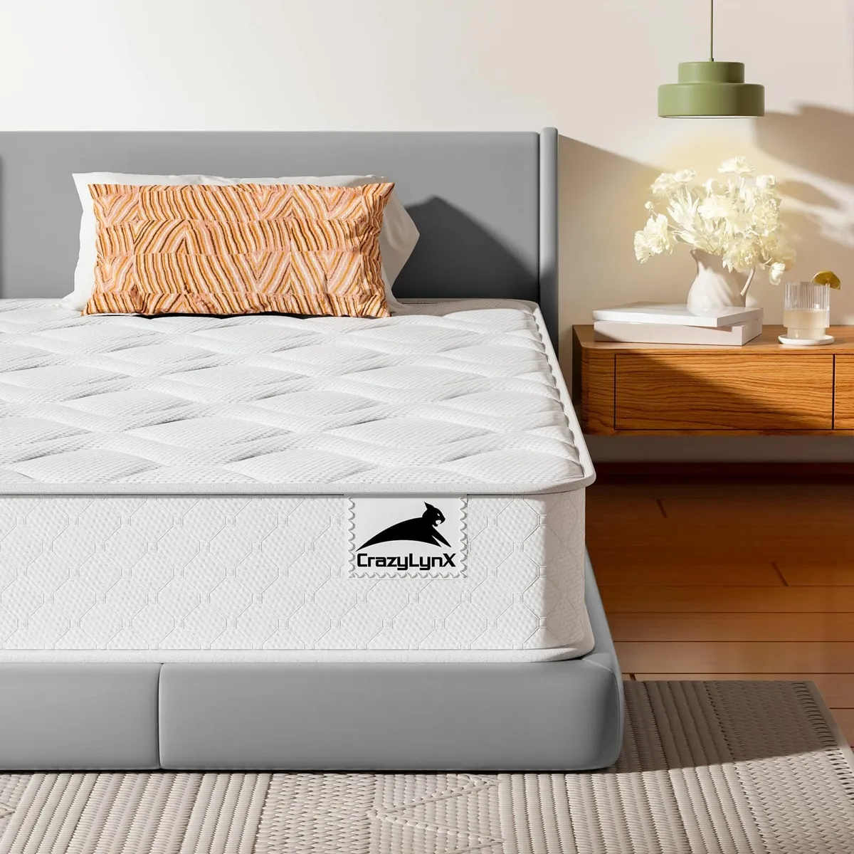 3FT Single Mattress 9-Zone Inner Spring Bed with - Image 1