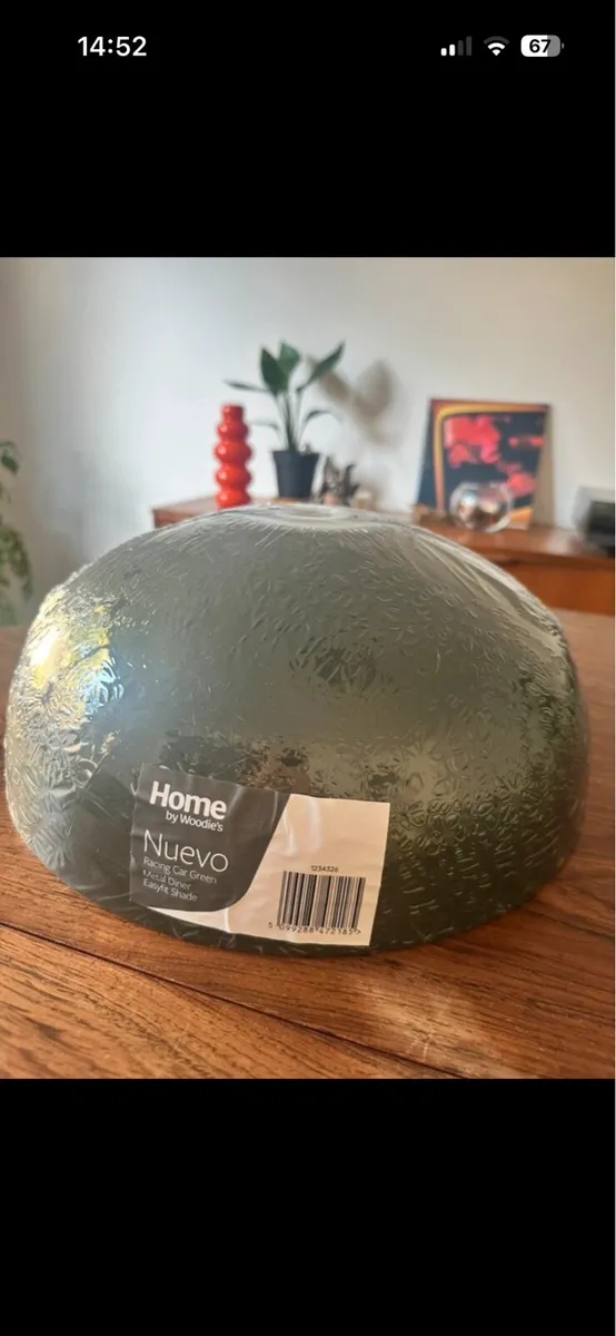 Green metal light shade - Image 1