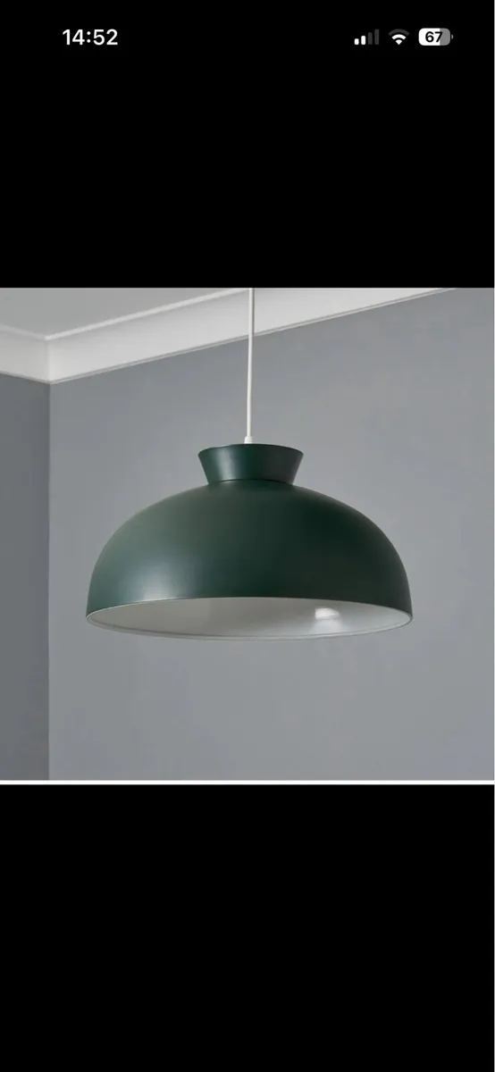 Green metal light shade - Image 3