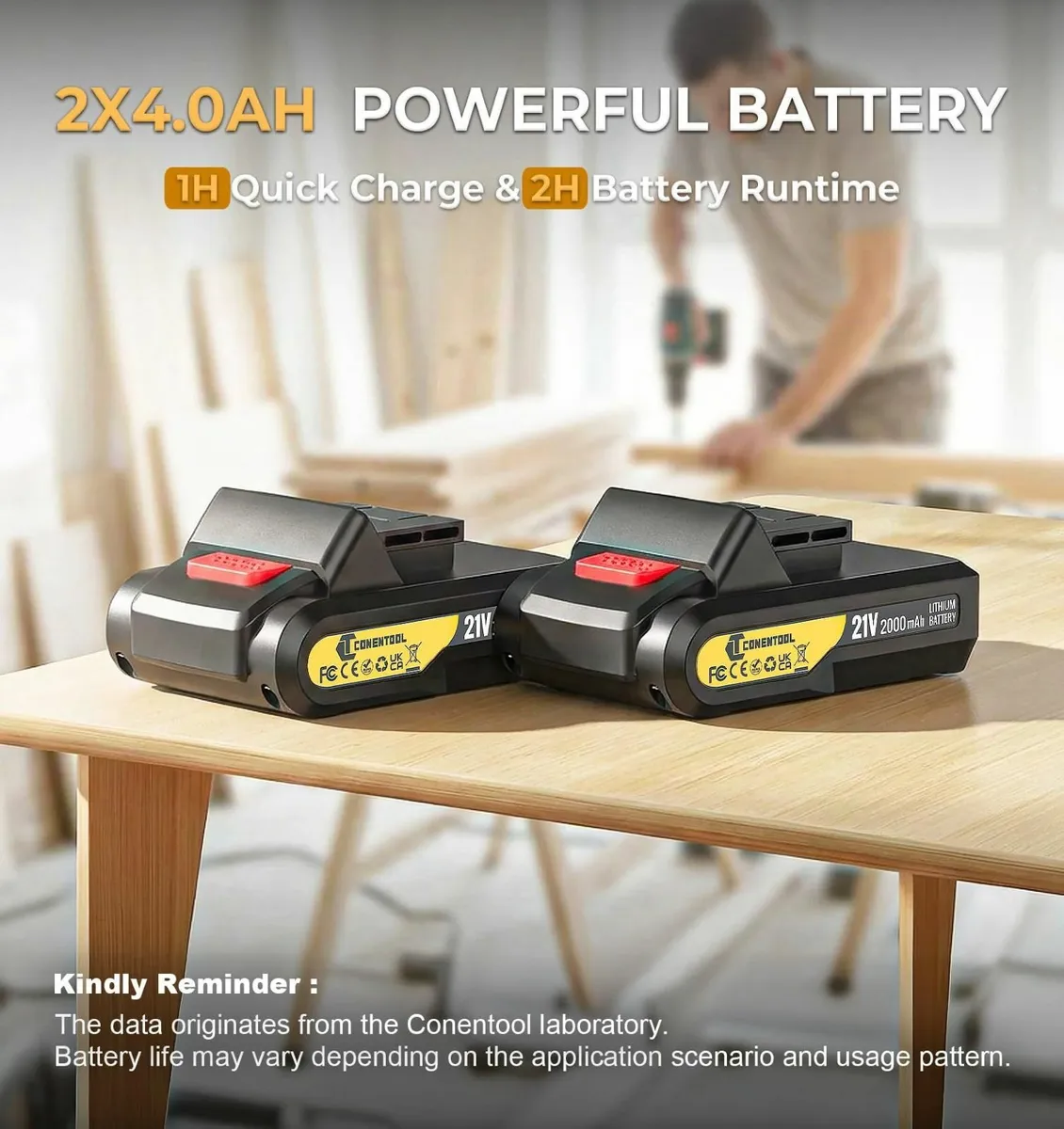 Cordless Drill 21V Battery Power Drilldrivers - Image 3