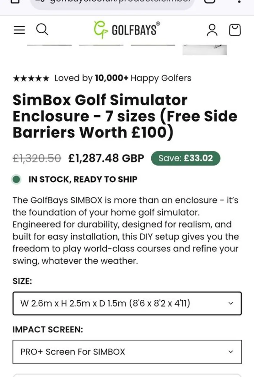 Golf Simulator Sim Box Pro - Image 2