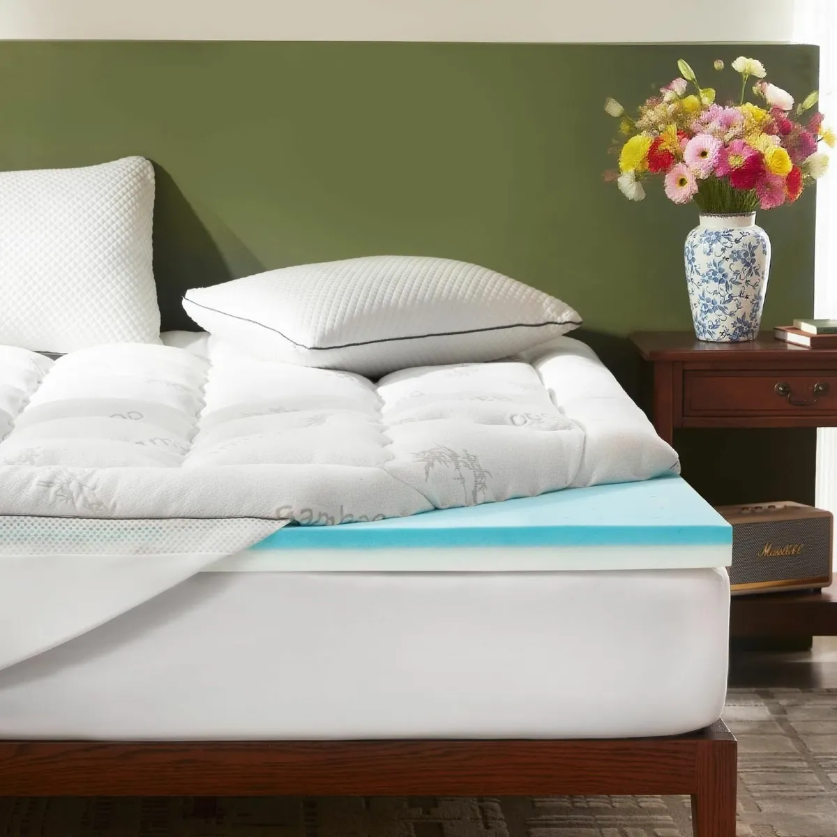 Mattress Topper Kingsize Bed 2-in-1 Dual Layer - Image 1