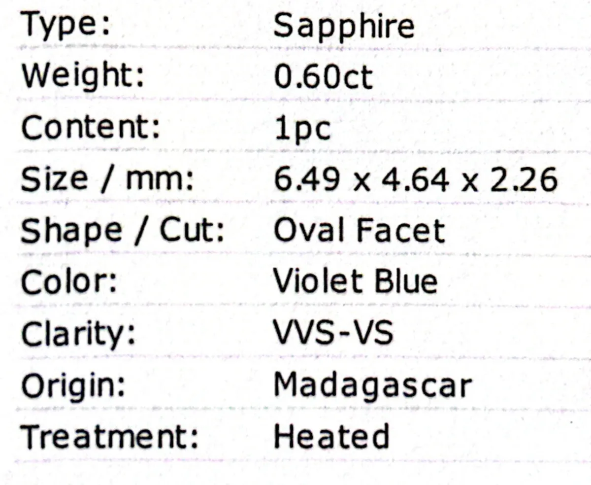 Blue Sapphire & White Topaz 925 Silver Ring - Image 4