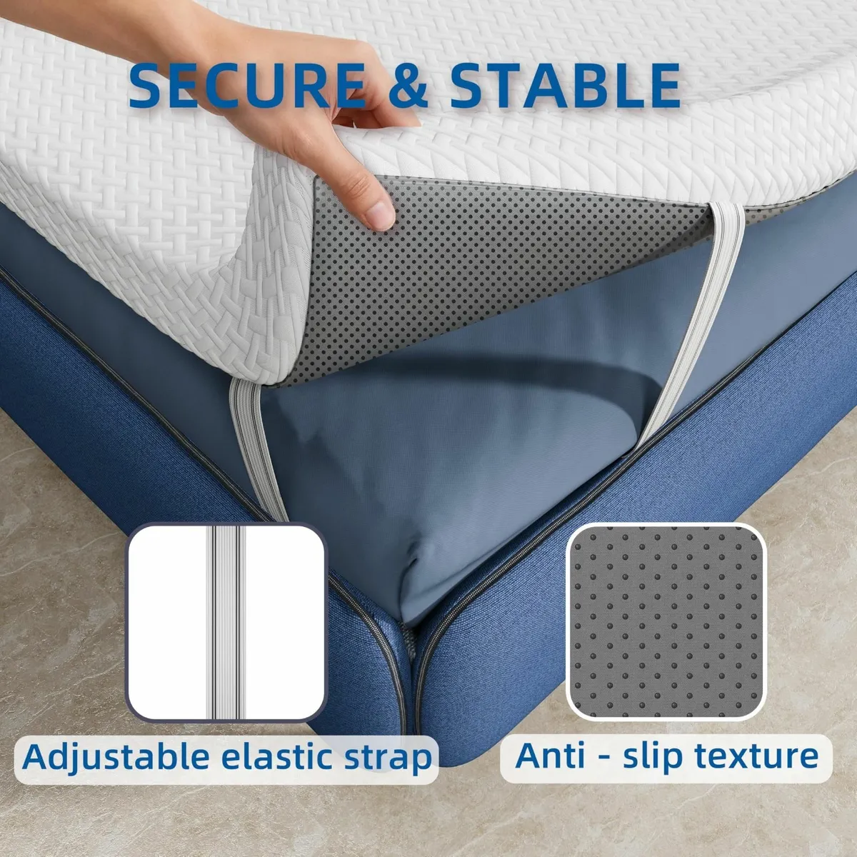 Memory Foam Mattress Topper 7CM Thickness Pad - Image 4