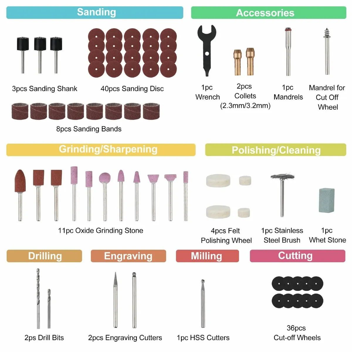 Cordless Rotary Tool kit 12V Set with 114 PCS - Image 2