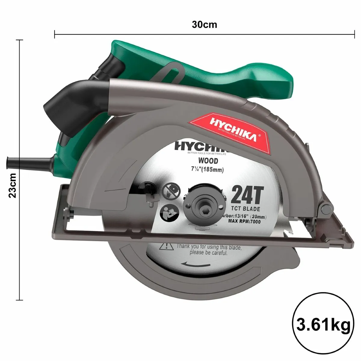 HYCHIKA Circular Saw 1300W 4500RPM with Blade - Image 3