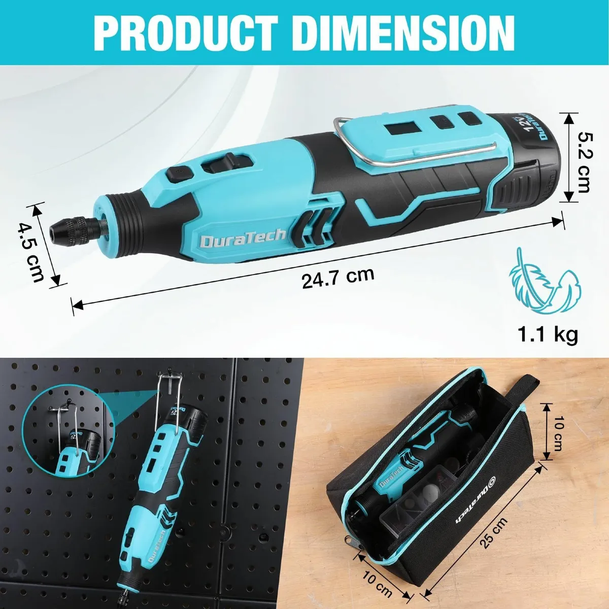 Cordless Rotary Tool 12V Rechargeable with 118pcs - Image 2