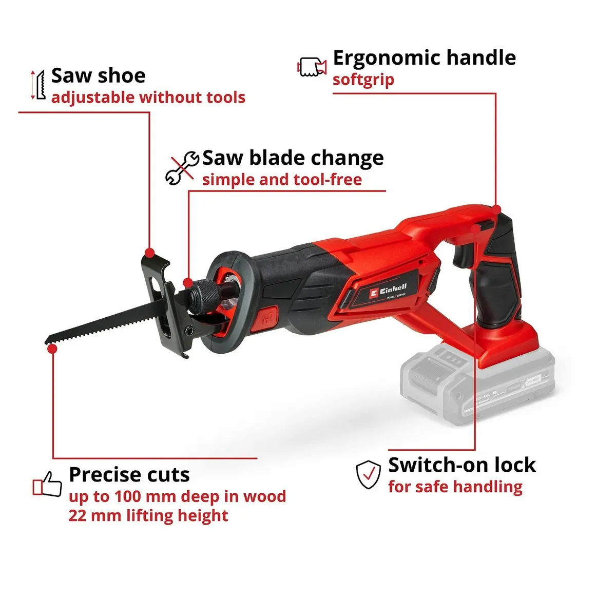 TE-AP 18 Li Power X-Change 18V Cordless Reciprocat - Image 4