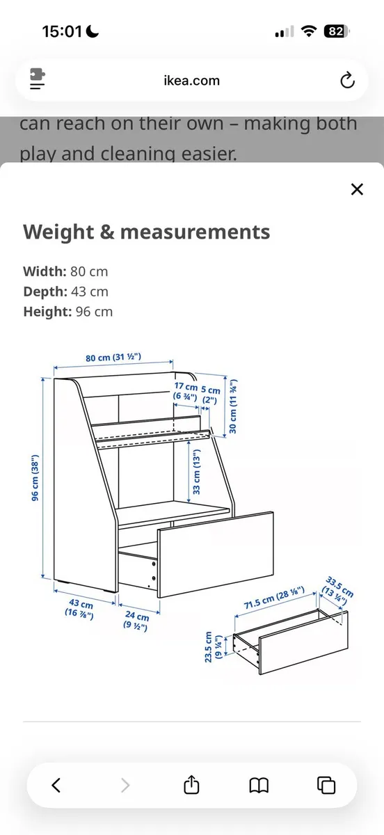 Ikea BERGIG childrens bookcase - Image 2