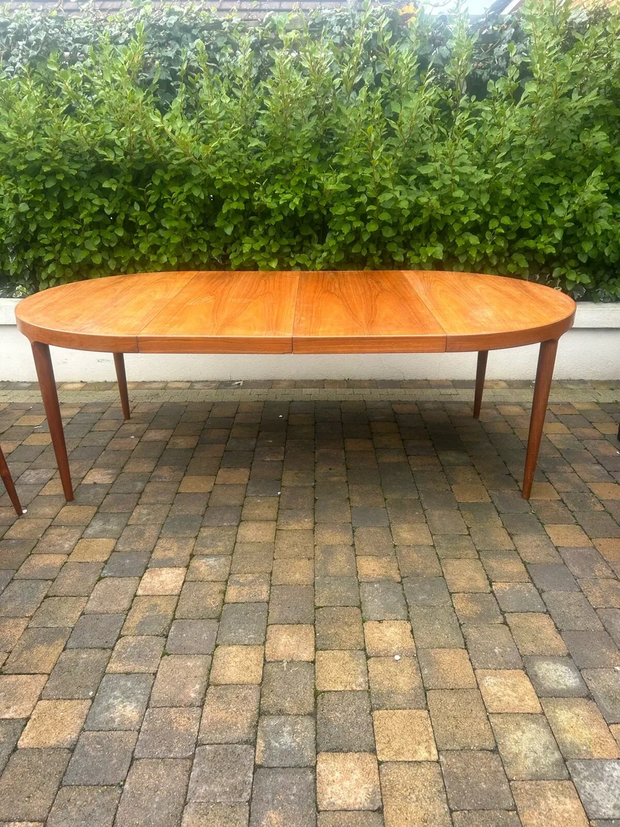 Mid century teak danish table set - Image 4