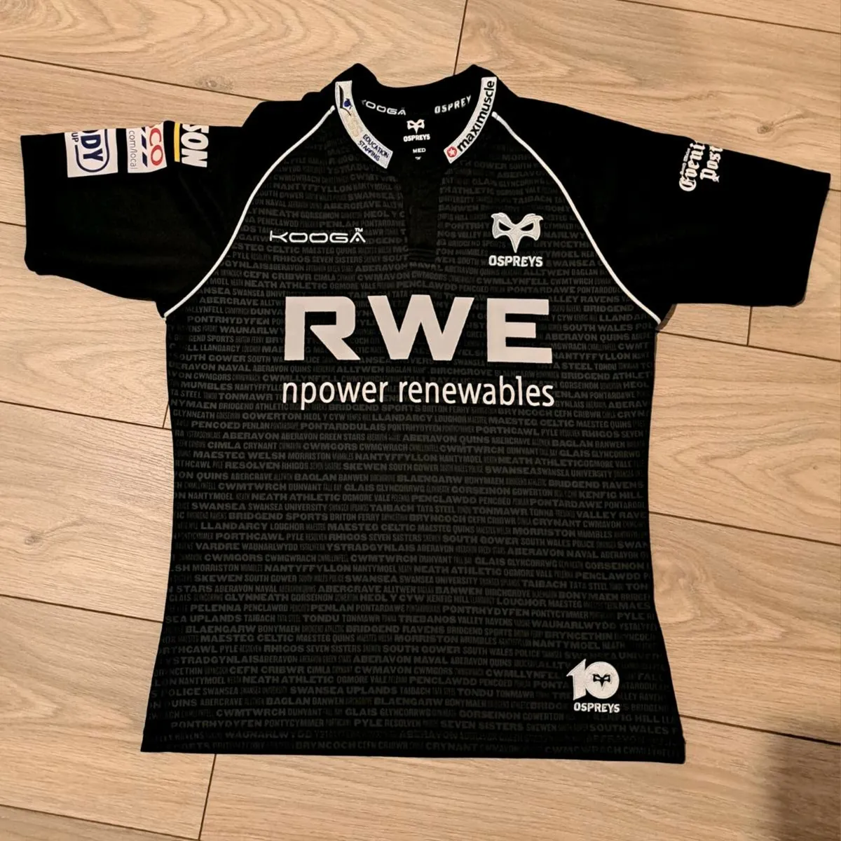Ospreys Rugby Shirt Jersey Top - Image 1