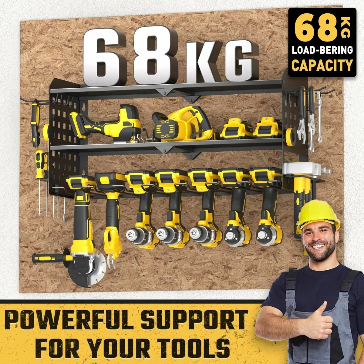 3 Layer Power Tool Storage Rack for 7 Drill - Image 4