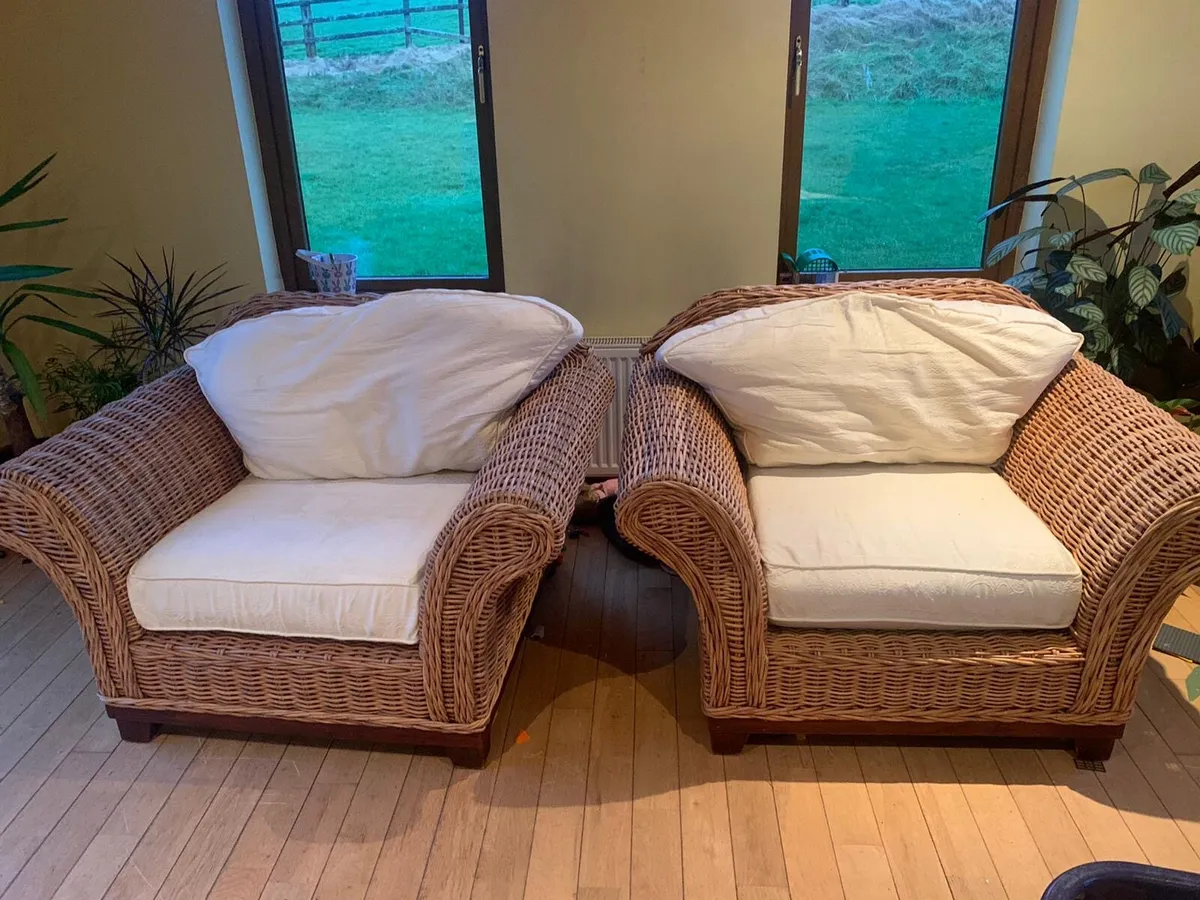 Wicker Sunroom Chairs (2)  Price each - Image 2
